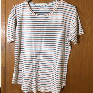 Madewell Red, Blue, and Cream T-Shirt